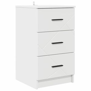 vidaXL Dulap de noapte Alb 38 x 38 x 66 cm Lemn prelucrat