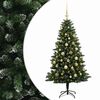 vidaXL Brad de Crăciun artificial cu globuri 120 cm 150 LED-uri