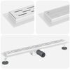 vidaXL Drenaj pentru duș cu design pe linie Argintiu 70 cm