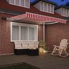 vidaXL Cortina Retractabilă Manual Roșu și Alb 350 x 250 cm