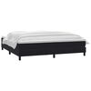 vidaXL Pat box spring cu saltea, negru, 180x210 cm, catifea