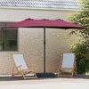 vidaXL Parasol de Grădină Roșu Bordeaux 385 x 209 x 244 cm Poliester