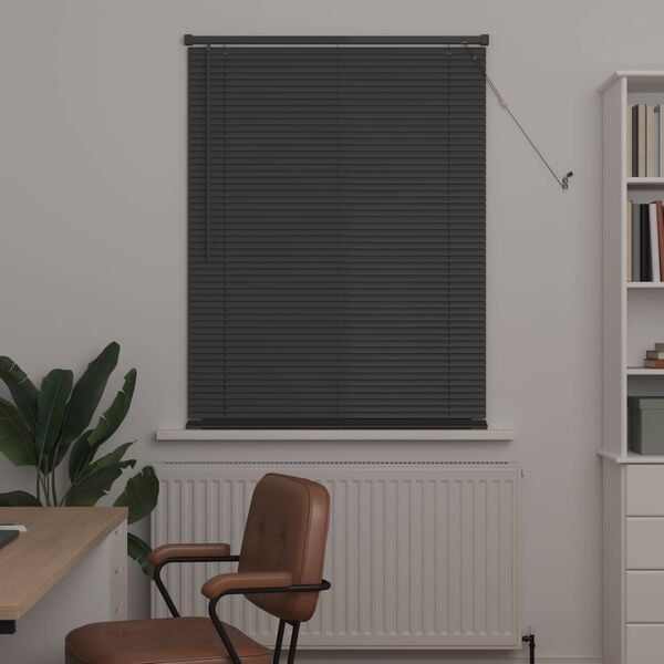 vidaXL Jaluzea venetiană Manual Ajustabil Gri argintie 150 x 90 cm PVC