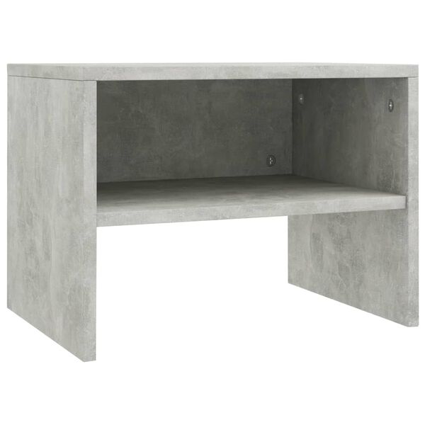 vidaXL Noptiere, 2 buc., gri beton, 40x30x30 cm, lemn prelucrat