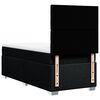 vidaXL Pat box spring cu saltea, negru, 100x200 cm, textil