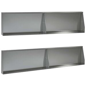 vidaXL Zid de sprijin 4 buc. 100 x 12 x 30 cm Oțel Galvanizat Argintiu