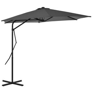 vidaXL Umbrelă de soare de exterior, st&acirc;lp din oțel, antracit, 300 cm