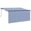 vidaXL Cortina Retractabilă Manual Albastru și Alb 300 x 200 cm