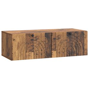 vidaXL Oglindă TV montată pe perete Lemn vechi 99 x 41 x 30 cm