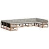 vidaXL Set de canapele de exterior 10 buc. Gri natural și deschis
