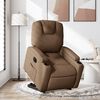 vidaXL Fotoliu electric rabatabil cu ridicare, maro, textil