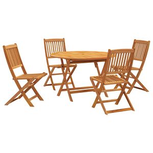 vidaXL Set mobilier de grădină, 5 piese, lemn masiv de acacia