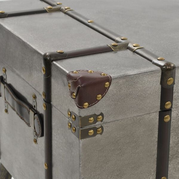 vidaXL Masă de cafea, MDF și aluminiu, 102x51x47,5 cm