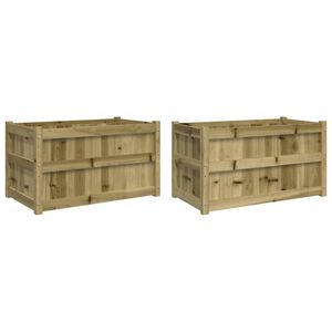 vidaXL Jardiniere de gradina , 2 buc., lemn de pin impregnat