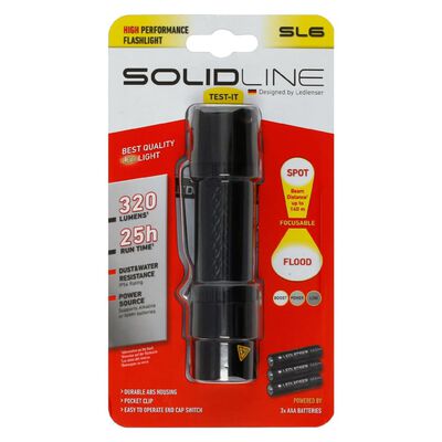 SOLIDLINE Lanterna "SL6" cu clemă, 320 lm