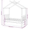 vidaXL Cadru pat copii cu sertar gri &icirc;nchis 70x140 cm lemn masiv pin