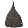 vidaXL Casă de pisici cu pernă, gri, 40x60 cm, salcie naturală, teepee