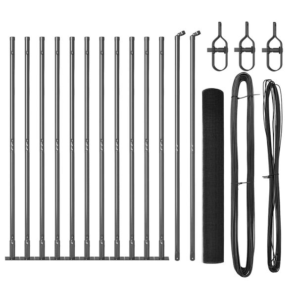 vidaXL St&acirc;lp de gard. Gri 25 x 1,2 m (plasă de 19 x 19 mm) Oțel și PVC