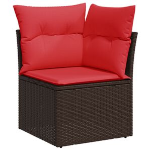 vidaXL | Canapea de grădină | cu pernă Maro 62 x 62 x 69 cm Rattan poli