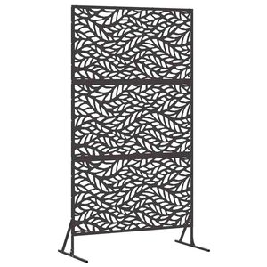 vidaXL Ecran de intimitate 100 x 50 x 180 cm Oțel Negru