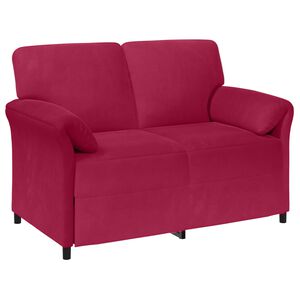 vidaXL Canapea cu 2 locuri Roșu Vin 138 x 83 x 95 cm Catifea