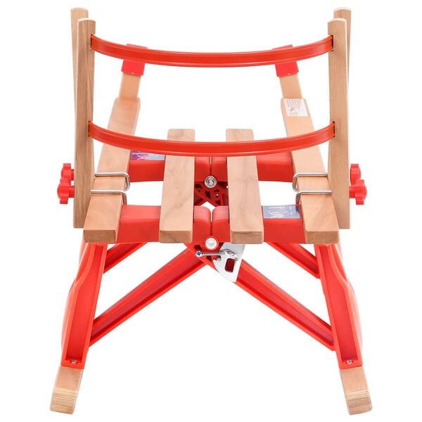 vidaXL Sanie pliabilă pentru zăpadă cu spătar, 119 cm, lemn