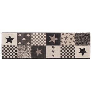 vidaXL Covor de bucătărie Stele gri 150 x 45 cm 100% Poliamidă