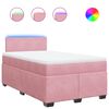 vidaXL Pat box spring cu saltea, negru, 120x190 cm, catifea