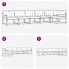 vidaXL Set de canapele de exterior cu pernă 6 pcs Natural și Crem