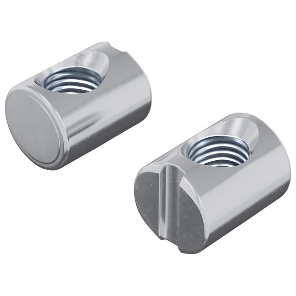 vidaXL Piulițe cilindrice 2 pcs Argintiu M6 x 13 mm Metal