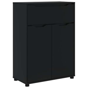 vidaXL Dulap de Baie Negru 72,5 x 36,5 x 100 cm Lemn prelucrat