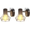 Aplice perete cadru s&acirc;rmă, stil industrial, negru, bec cu filament LED