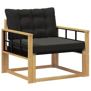 vidaXL Set de canapele de exterior Lemn solid de Acacia și Textilene