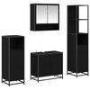 vidaXL Set de mobilier pentru baie 4 buc. Stejar Negru 65 x 33 x 60 cm