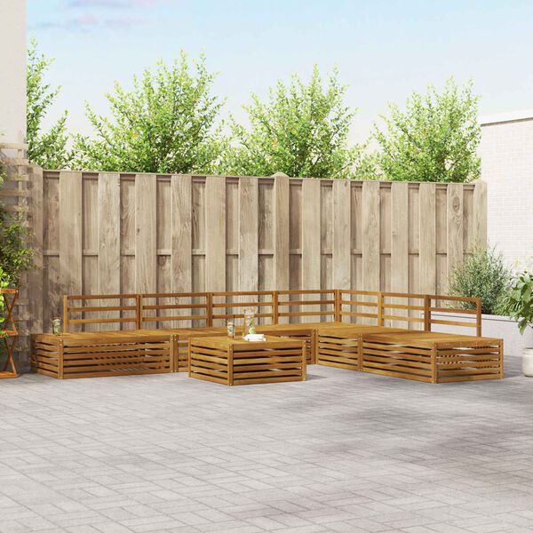 vidaXL Set de canapele de exterior 7 Bucată natural