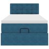 vidaXL Cadru de pat otoman cu saltea Albastru &icirc;nchis 80x200cm catifea