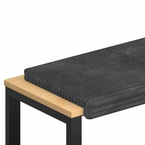 vidaXL Perna pentru bancă Catifea pufoasă Gri &icirc;nchis Ad&acirc;ncime 35 cm