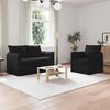 vidaXL Set de canapea 2 pcs Negru 196 x 82 x 85 cm țesătură