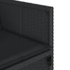 vidaXL Set mobilier de grădină cu perne, 9 piese, negru, poliratan