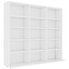 vidaXL Dulap pentru CD-uri, alb, 100 x 23 x 89,5 cm, lemn prelucrat