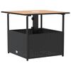 vidaXL Masă grădină cu orificiu umbrelă negru 55x55x46,5 cm poliratan