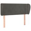 vidaXL Tăblie de pat cu aripioare gri &icirc;nchis 93x23x78/88 cm catifea