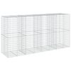 vidaXL Coș gabion cu capac, 400x100x200 cm, fier galvanizat