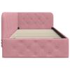 vidaXL Cadru de pat colțar cu headboard Roz 90 x 200 cm Catifea