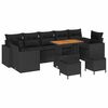 vidaXL Set de canapele pentru grădină cu pernă 13 pcs Negru poliratan