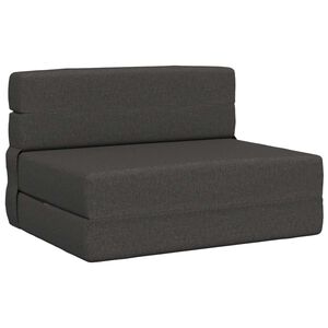 vidaXL Canapea Pat Pliabilă Gri &icirc;nchis 70 x 80 x 60 cm Țesătură