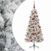 vidaXL Brad de Crăciun artificial cu glob 120 cm 150 LED-uri Alb cald