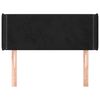 vidaXL Tăblie de pat cu aripioare negru 103x16x78/88 cm catifea