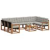 vidaXL Set de canapele de exterior 10 pcs Gri natural și deschis
