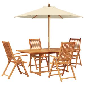 vidaXL Set de dining pentru exterior cu parasolar 6 buc. 4-Locuri